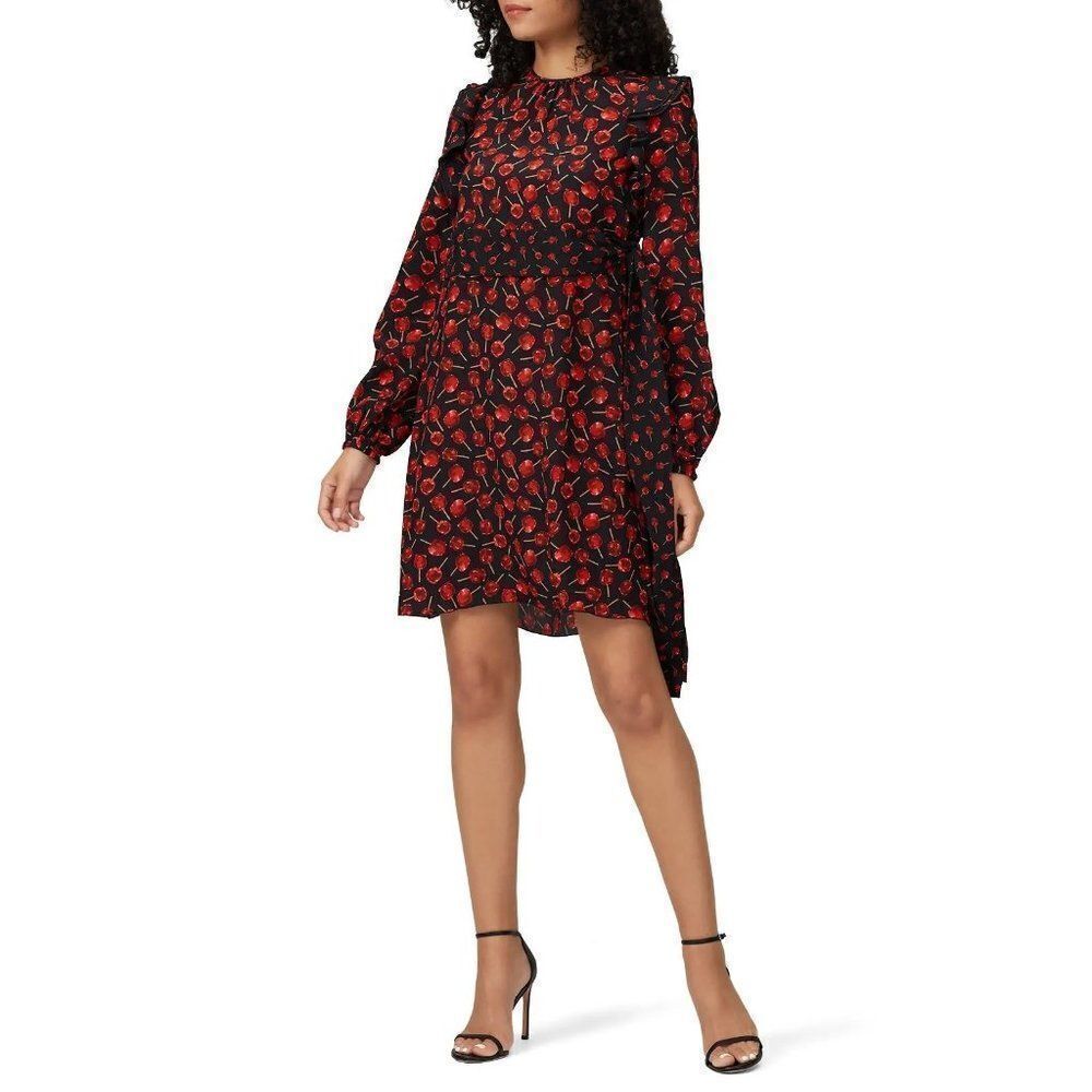 No. 21 Lollipop Print Silk Mini Dress Long Sleeve Size 42